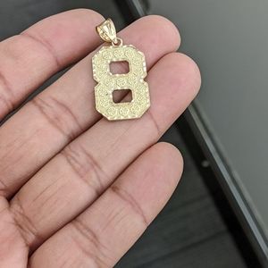 10kt Real Gold Number 8 pendant